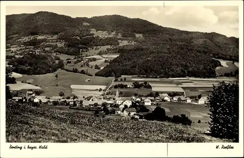 Ak Zenting in Niederbayern, Ortsansicht