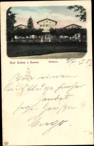Ak Bad Soden am Taunus Hessen, Kurhaus