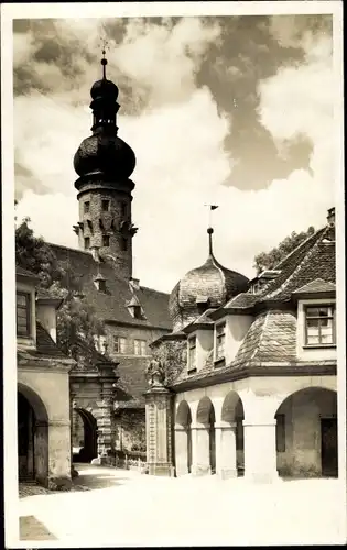 Foto Ak Weikersheim in Tauberfranken Württemberg, Schlosseingang