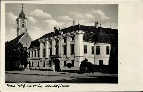 Ak Aulendorf in Württemberg, Neues Schloss, Kirche