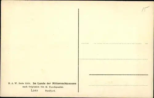 Künstler Ak Rundspaden, K., Loen Stryn Norwegen, Nordfjord