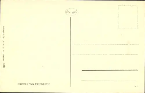 Künstler Ak Erzherzog Friedrich von Österreich-Teschen, Feldmarschall, Portrait