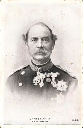 Ak König Christian IX. von Dänemark, Portrait in Uniform