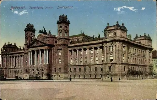 Ak Budapest Ungarn, Justizpalast