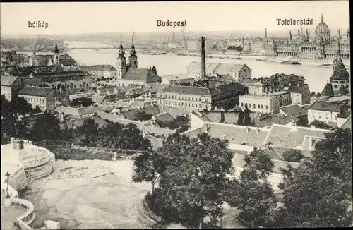 Ak Budapest Ungarn, Totalansicht