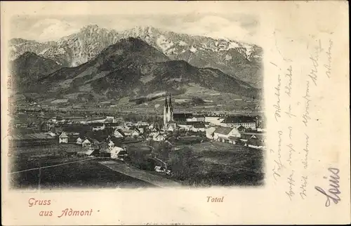 Ak Admont Steiermark, Gesamtansicht