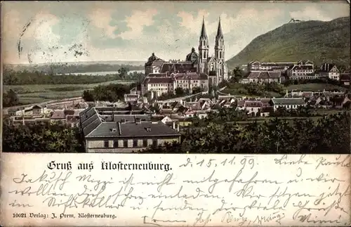 Ak Klosterneuburg in Niederösterreich, Teilansicht, Kirche