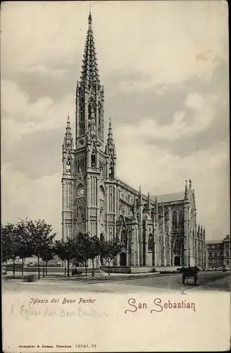 Ak Donostia San Sebastián Baskenland, Kirche des Guten Hirten