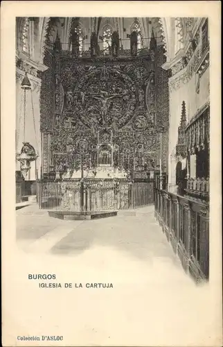 Ak Burgos Castilla y León, Kirche der Cartuja