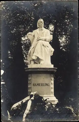Foto Ak Graz Steiermark, Hamerling Denkmal