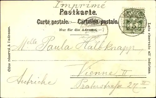 Ak Territet Montreux Kt. Waadt, Glion, Hotels