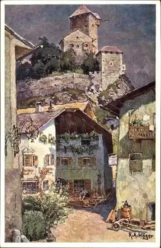 Künstler Ak Höger, R. A., Klausen Chiusa d'Isarco Südtirol, Schloss Branzoll