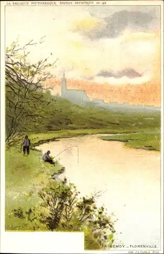 Künstler Litho Ranot, F., Florenville Wallonien Luxemburg, La Semoy