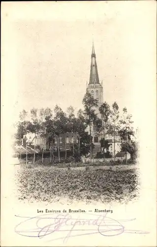 Ak Alsemberg Flämisch-Brabant, Kirche