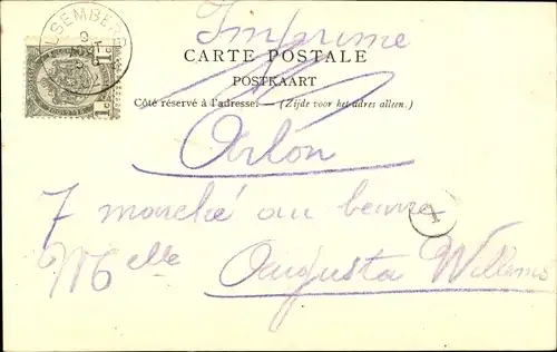 Ak Alsemberg Flämisch-Brabant, Kirche, Straßenpartie