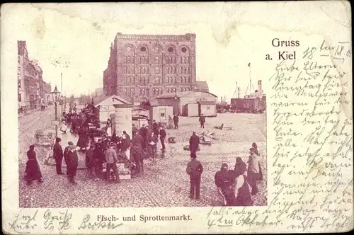 Ak Kiel, Fisch- und Sprottenmarkt, Händler