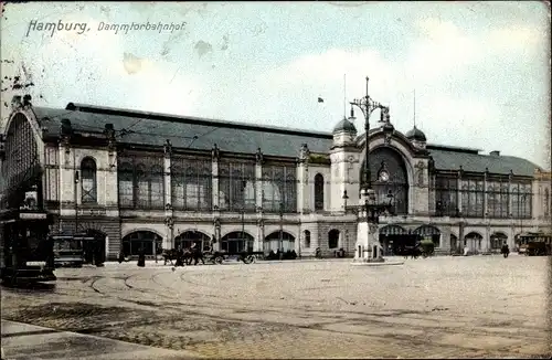 Ak Hamburg Altstadt, Partie am Dammtorbahnhof