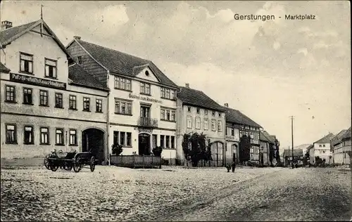 Ak Gerstungen in Thüringen, Marktplatz, Gasthof