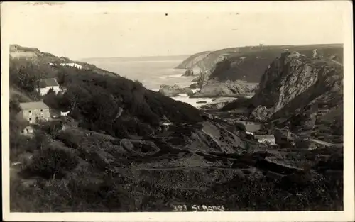 Ak St. Agnes Cornwall England, Panorama