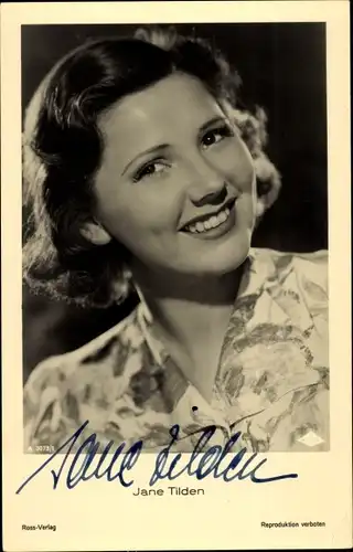 Ak Schauspielerin Jane Tilden, Portrait, Autogramm