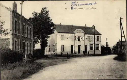 Ak Hiraumont Ardennes, L'Ecole