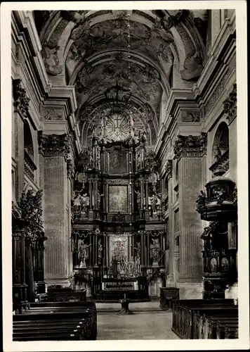 Ak Święta Lipka Heiligelinde Ostpreußen, Wallfahrtskirche, Innenansicht