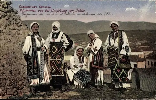Ak Skopje Üsküb Mazedonien, Bäuerinnen aus der Umgebung