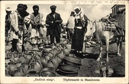 Ak Mazedonien, Töpfermarkt, Endlich einig