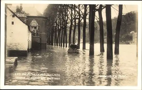 Ak Namur Wallonien, Überschwemmung 1925-1926