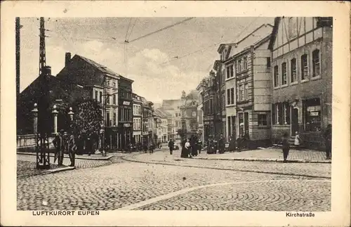 Ak Eupen Wallonien Lüttich, Kirchstraße