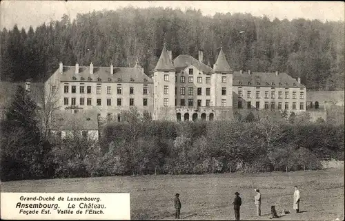 Ak Ansemburg Helperknapp Luxemburg, Schloss