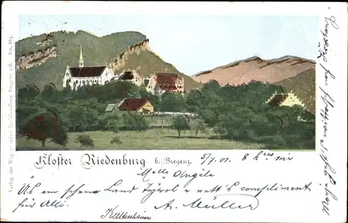 Ak Riedenburg Bregenz am Bodensee Vorarlberg, Kloster Riedenburg