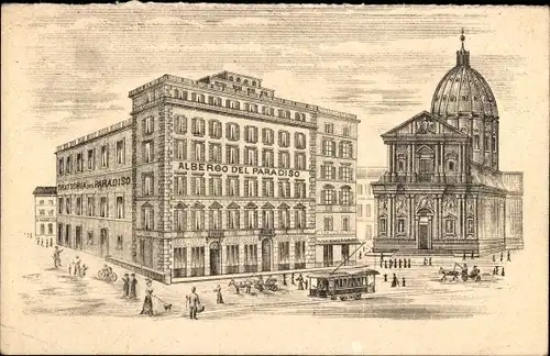 Litho Roma Rom Lazio, Albergo del Paradiso