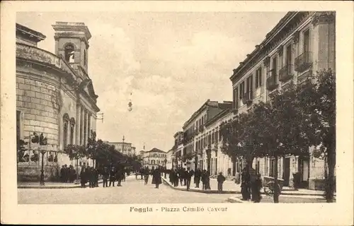 Ak Foggia Puglia, Piazza Camillo Cavour, Straßenansicht