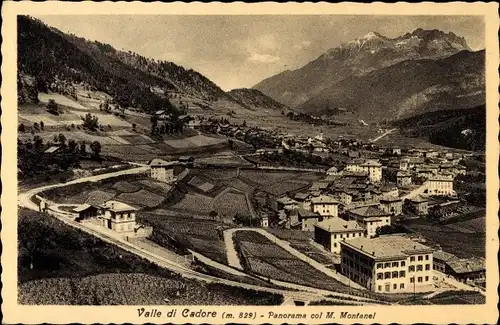 Ak Cadore Veneto, Panorama col M. Montanel