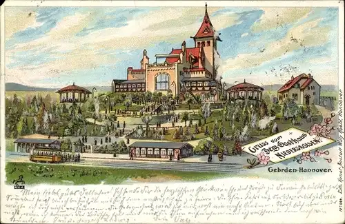 Litho Gehrden bei Hannover, Berg-Gasthaus Niedersachsen