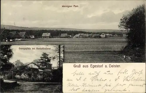 Ak Egestorf Barsinghausen am Deister, Georgsplatz, Revierförsterei