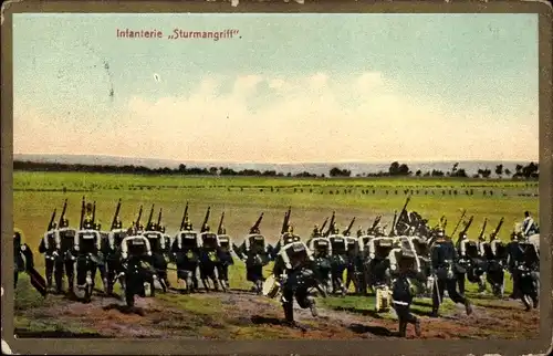Ak Infanterie Sturmangriff, Soldaten mit Tornistern, Gewehren