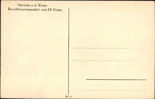 Künstler Ak Herstelle Beverungen Nordrhein Westfalen, Benediktinerinnenabtei v. Hl. Kreuz