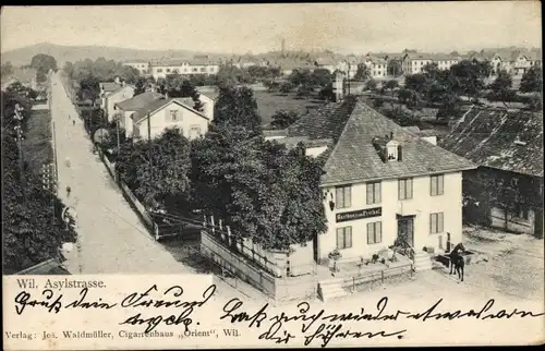 Ak Wil Kanton St. Gallen Schweiz, Gesamtansicht, Gasthaus zum Freihof