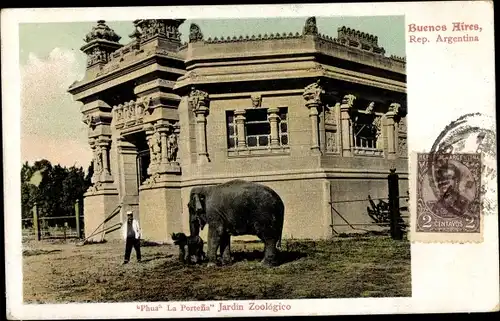 Ak Buenos Aires, Argentinien, Zoologischer Garten, Phua La Portena