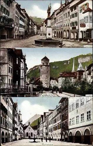Ak Feldkirch Vorarlberg, Neustadt, Marktstraße