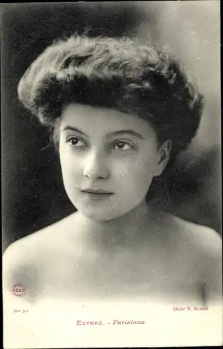 Ak Schauspielerin Evrard, Portrait, Parisiana