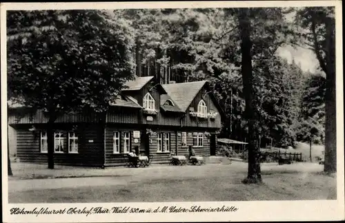 Ak Oberhof im Thüringer Wald, Unter Schweizer Hütte