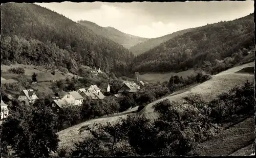 Ak Asbach Schmalkalden im Thüringer Wald, Käbach mit Hirschberg und Ringberg