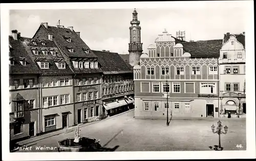 Ak Weimar in Thüringen, Markt