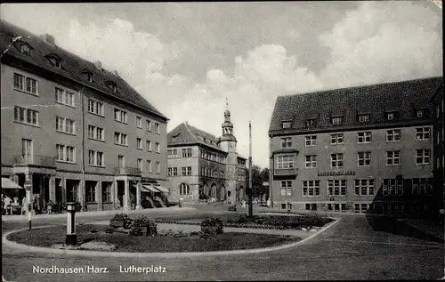 Ak Nordhausen am Harz, Lutherplatz