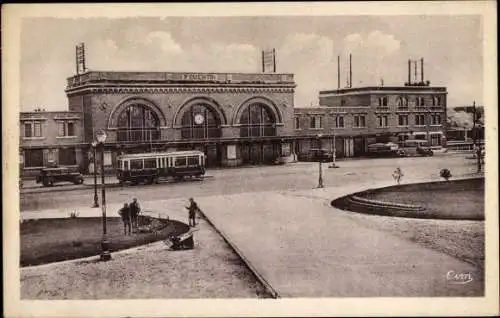 Ak Saint Quentin Aisne, La Gare