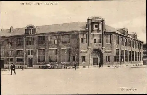 Ak Saint Quentin Aisne, La Poste