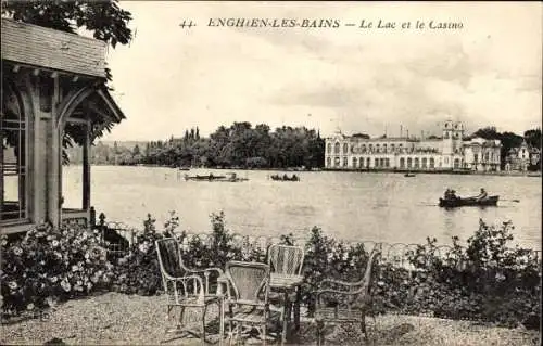 Ak Enghien les Bains Val d’Oise, See, Casino